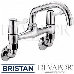Bristan VAL WMSNK C CD Lever Wall Mounted Sink Mixer with 3 Inch (76mm) Levers Kitchen Tap Spare Parts